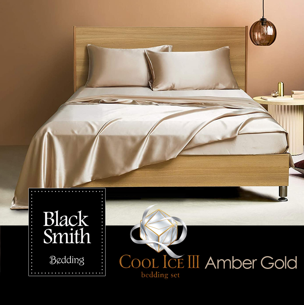 Black Smith 2901 Threads Cool Ice III Series Bedding Set_Amber Gold
