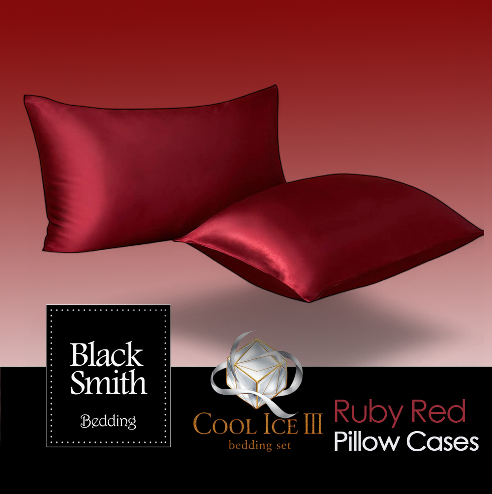 Black Smith -Ruby Red-2901 Threads Cool Ice III Pillow Case(2pcs)