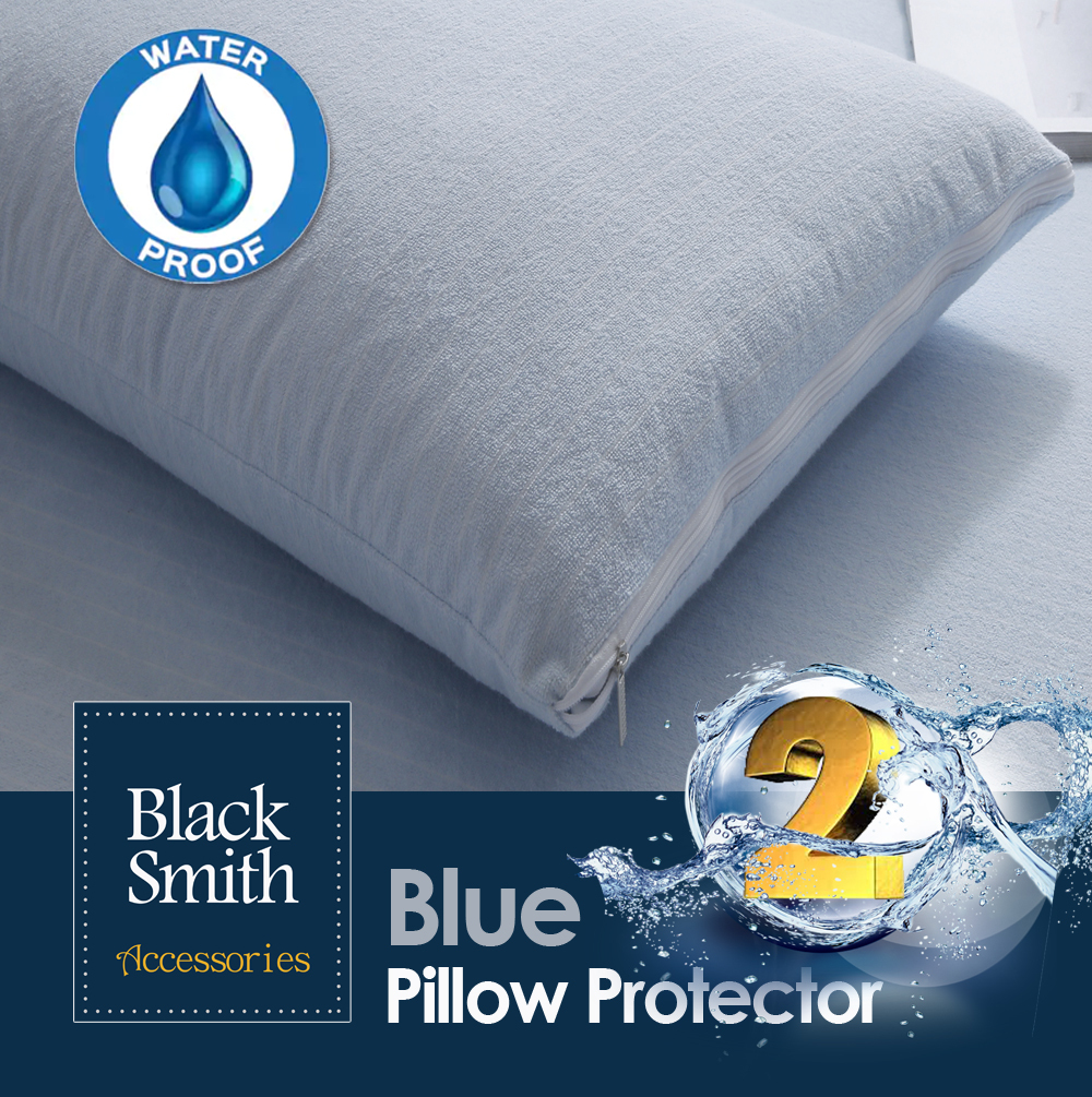 Black Smith -Blue -Waterproof Protector II Pillow Case (2pcs/4pcs)