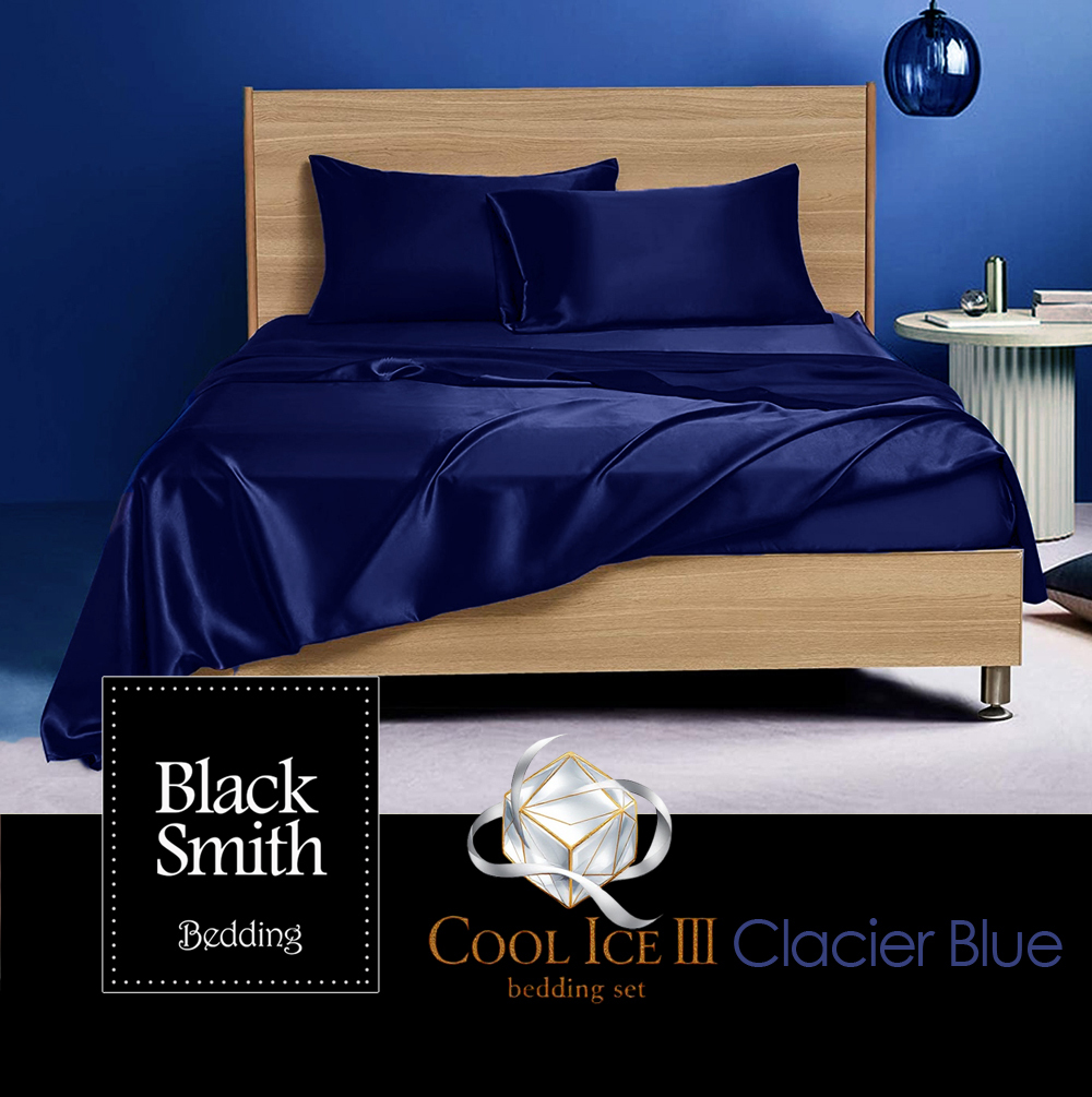 Black Smith 2901 Threads Cool Ice III Series Bedding Set_Clacier Blue