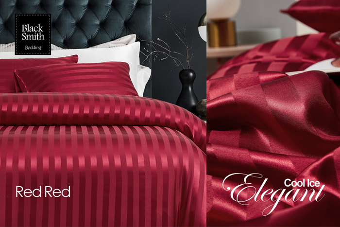 Black Smith -Rose Red 2870 Threads Cool Ice Elegant Bedding Set(Single/Double/Queen/King)