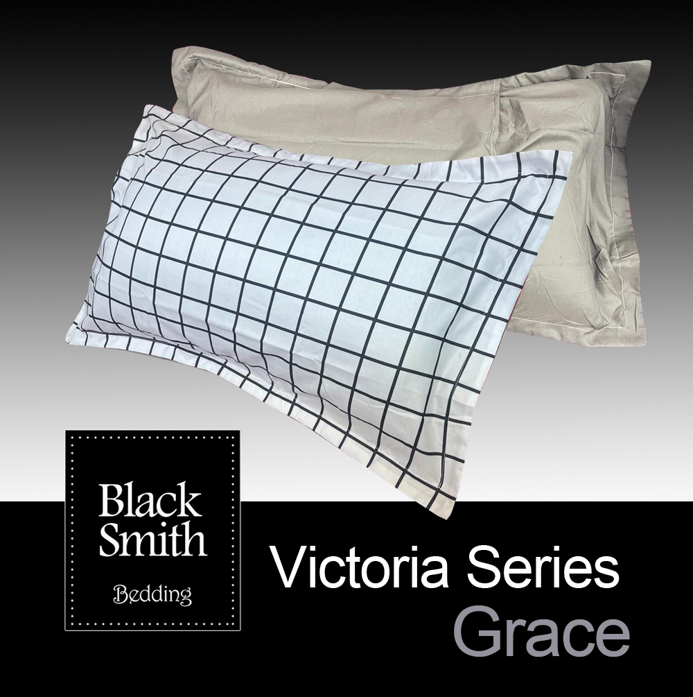 Black Smith Victorial Series Pillow Case (Grace_2pcs)