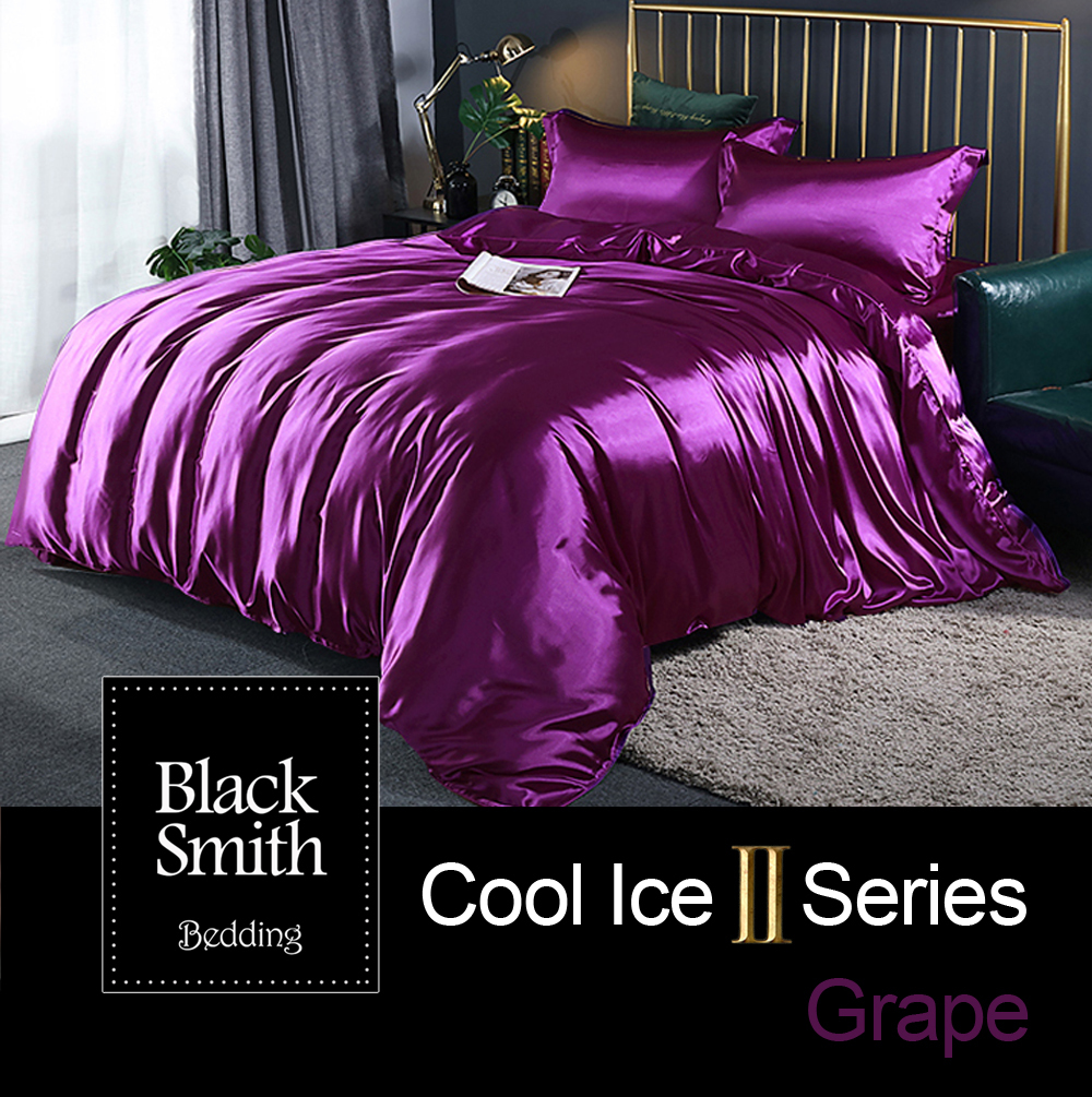 Black Smith -Bright Purple 2870 Threads Cool Ice II Bedding Set(Single/Double/Queen/King)