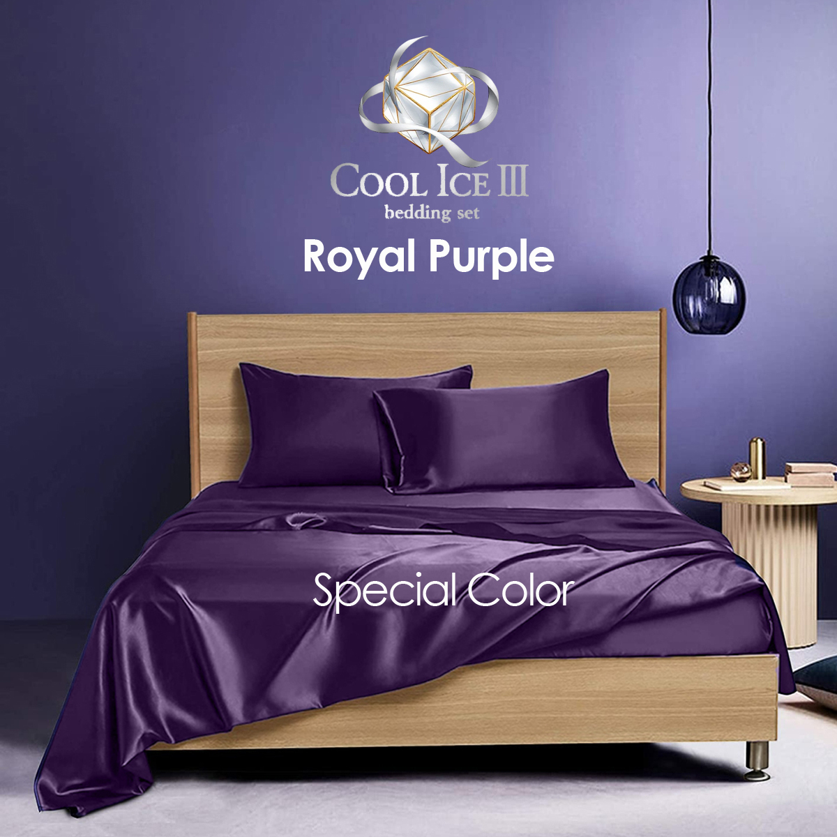 Black Smith 2901 Threads Cool Ice III Series Bedding Set_Royal Purple