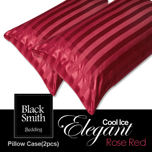 Black Smith -Rose Red 2870 Threads Cool Ice Elegant Pillow Case(2pcs)