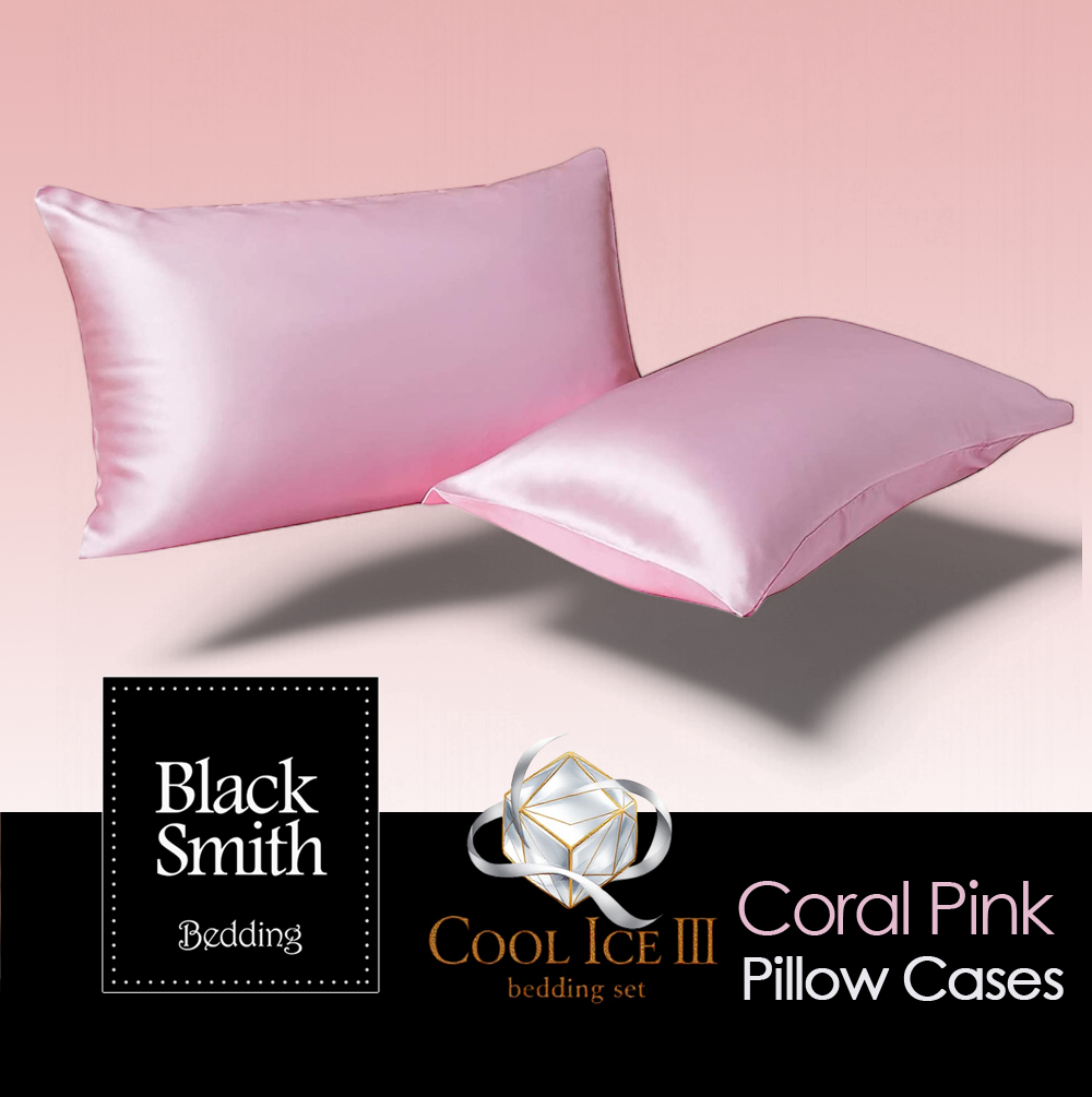 Black Smith -Coral Pink-2901 Threads Cool Ice III Pillow Case(2pcs)