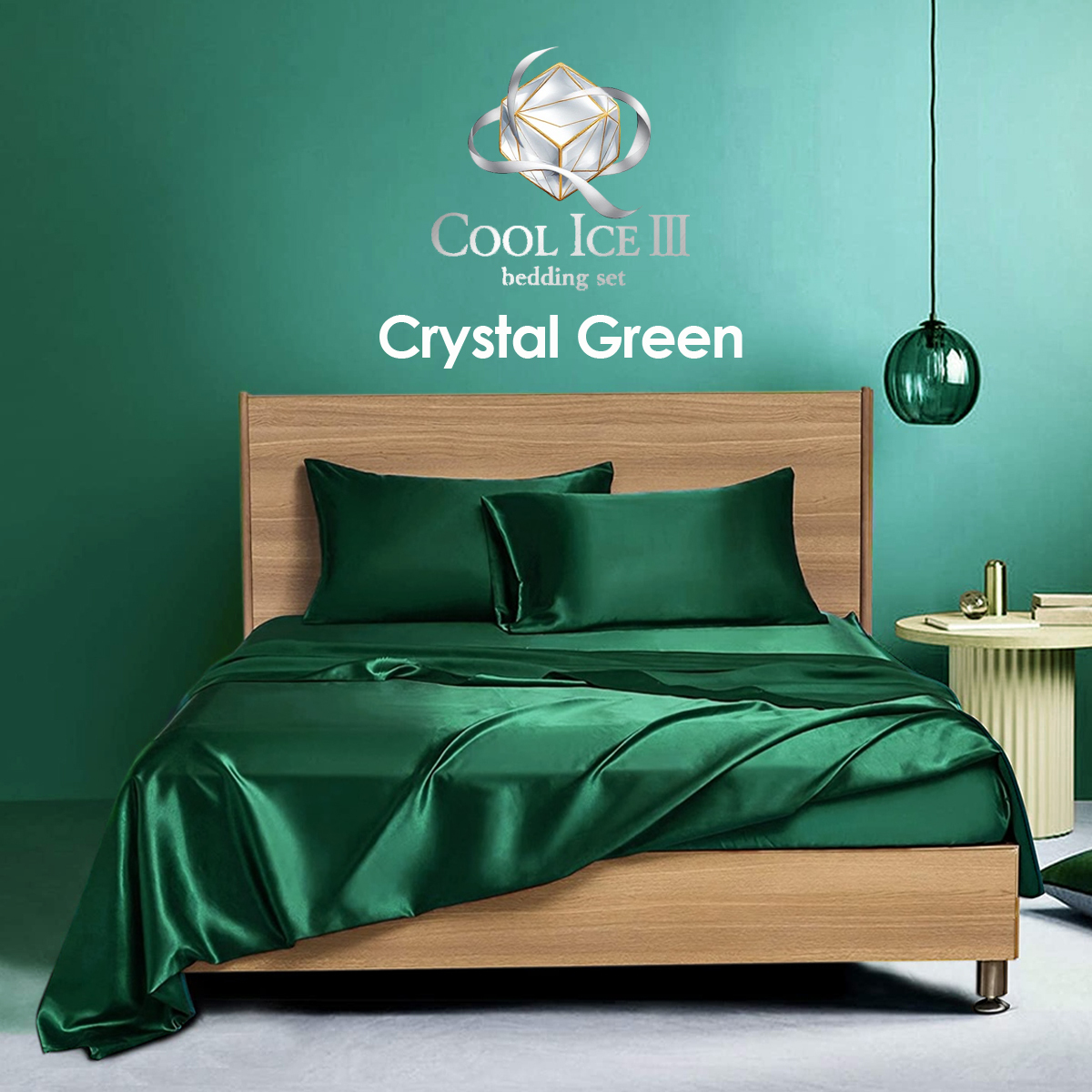 Black Smith 2901 Threads Cool Ice III Series Bedding Set_Cystal Green