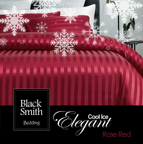 Black Smith -Rose Red 2870 Threads Cool Ice Elegant Bedding Set(Single/Double/Queen/King)
