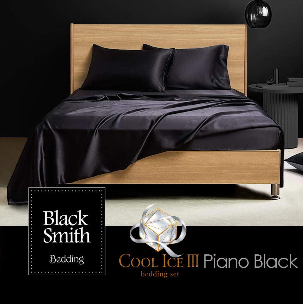 Black Smith 2901 Threads Cool Ice III Series Bedding Set_Piano Black