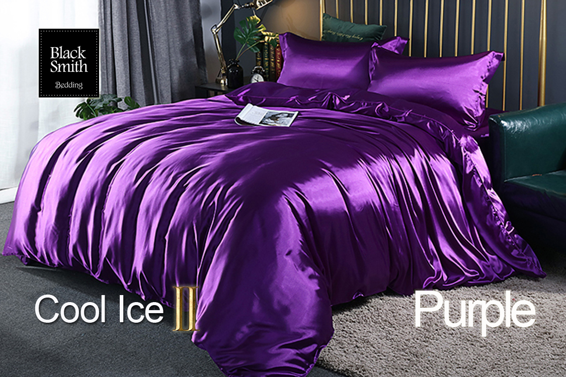 Black Smith -Bright Purple 2870 Threads Cool Ice II Bedding Set(Single/Double/Queen/King)
